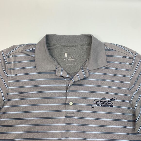 Fairway & Greene F&G Tech Shirt Mens M Medium Gray Short Sleeve Performance Polo - Picture 3 of 9